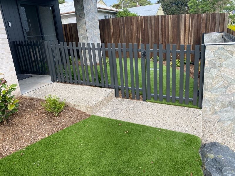 after Black Powder-coated Aluminium Custom Door – Ali Fence & Gate (Unit 1), Mount Lofty