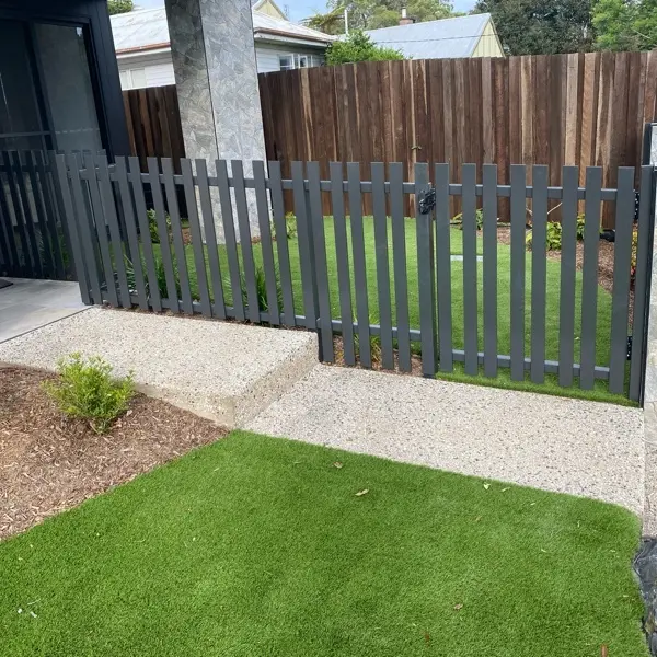 after Black Powder-coated Aluminium Custom Door – Ali Fence & Gate (Unit 1), Mount Lofty
