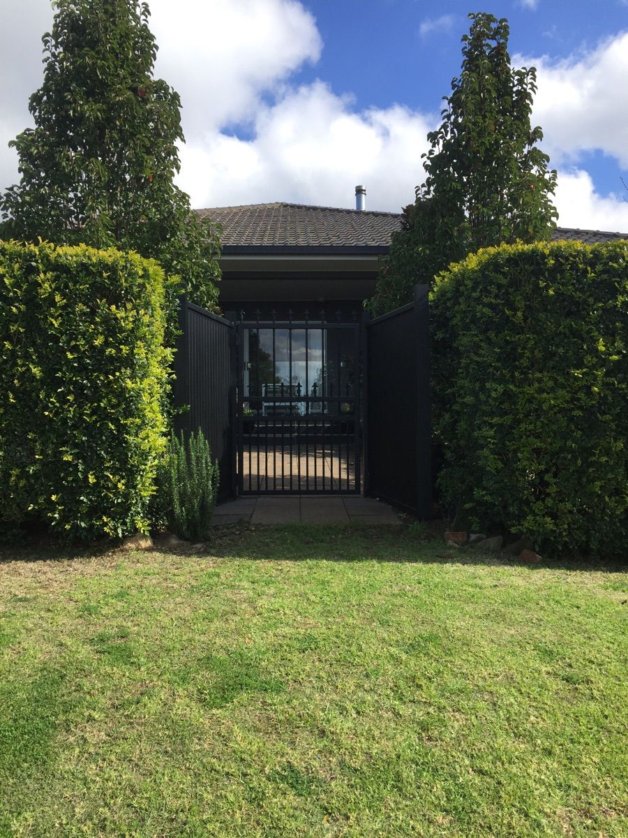 after Black Powder-coated Aluminium Swing Gate – PA Gate + Infill Panels, Prince Henry Heights