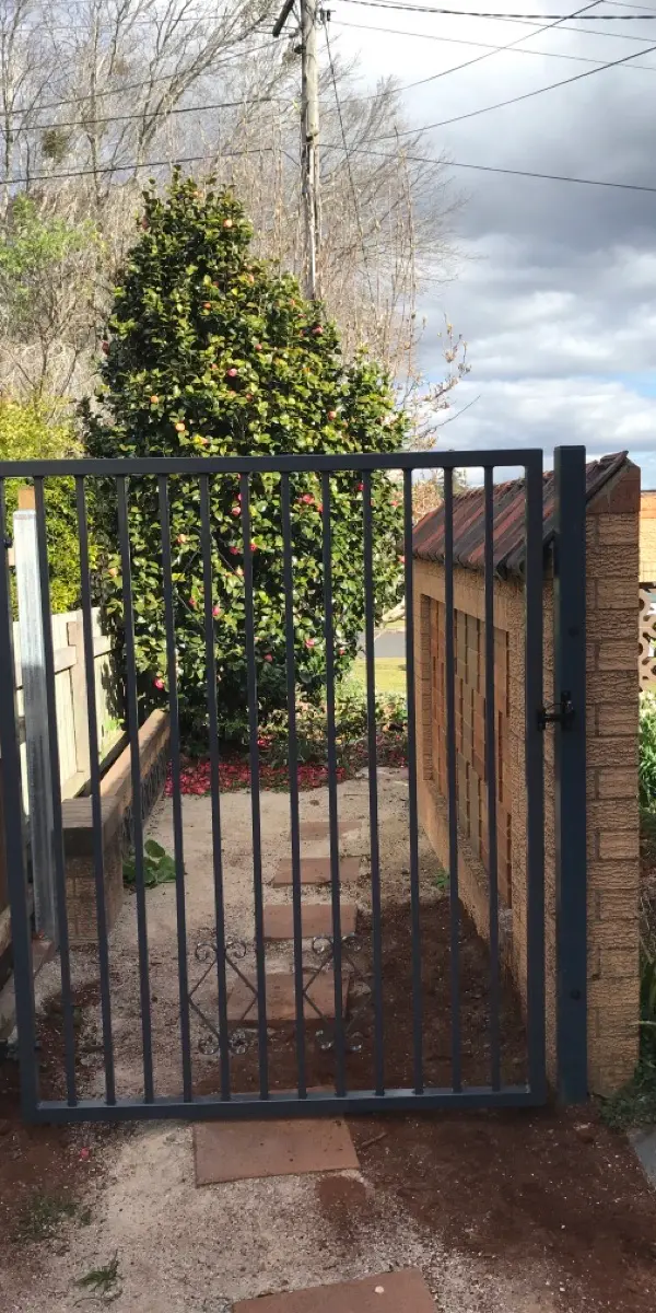after Ironstone Powder-coated Aluminium Swing Gate – Swing Gate, Rangeville