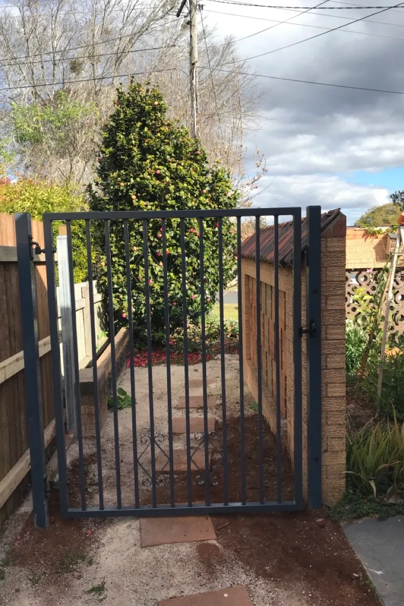 after Ironstone Powder-coated Aluminium Swing Gate – Swing Gate, Rangeville