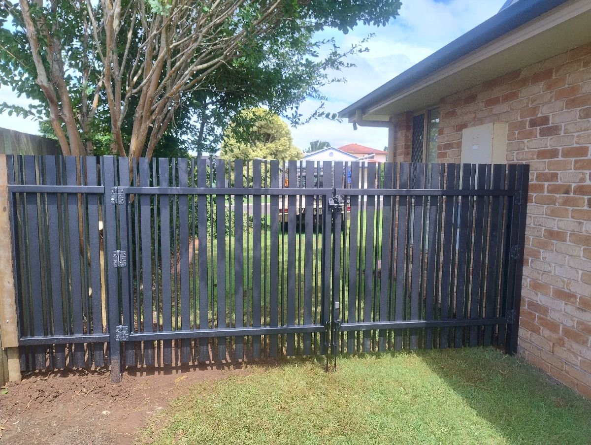 after Pro Texture Black Powder-coated Aluminium Swing Gate – Manual Gate & PA Gate, Middle Ridge
