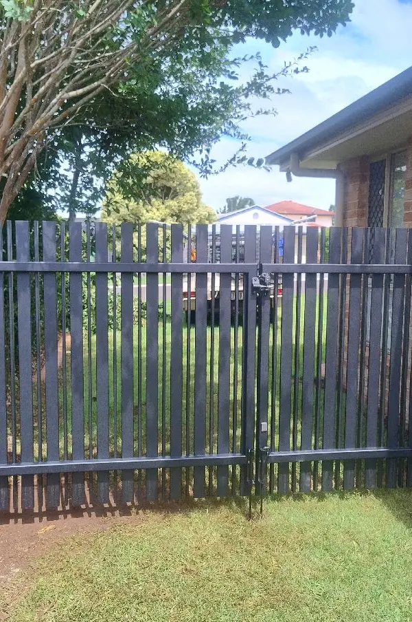 after Pro Texture Black Powder-coated Aluminium Swing Gate – Manual Gate & PA Gate, Middle Ridge