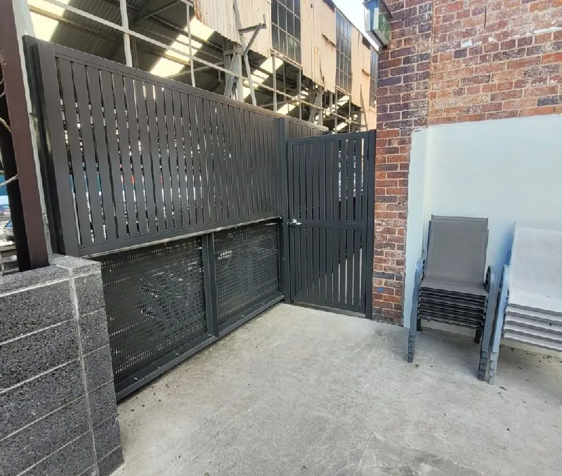 after Monument Powder-coated Aluminium Swing Gate – Gate + Infill, Toowoomba City