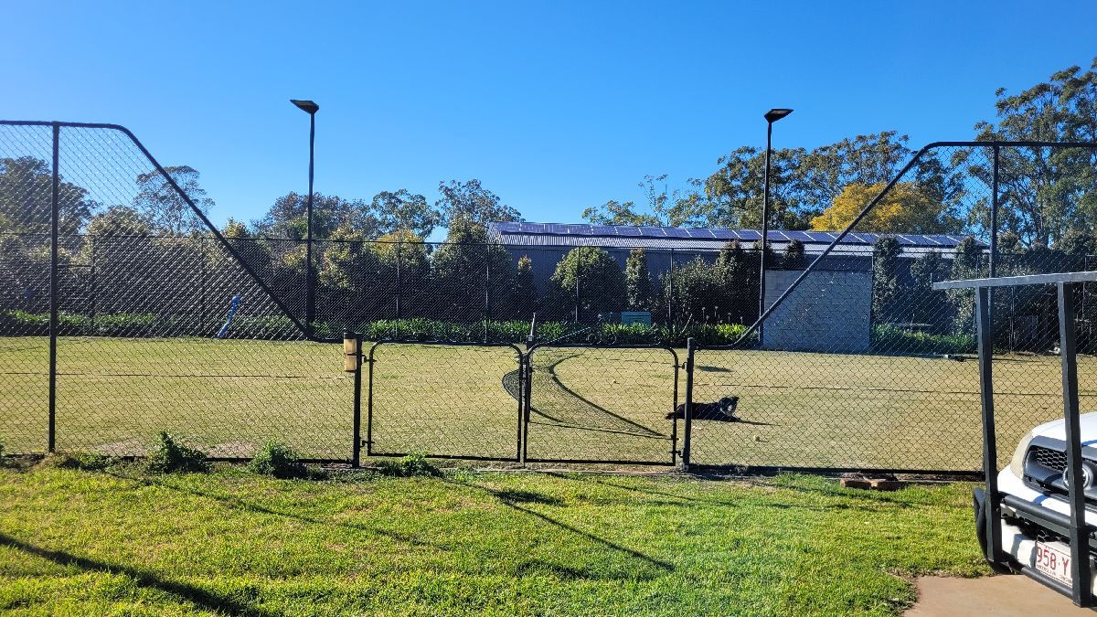 after Black Powder-coated Steel + Chain Mesh Swing Gate – Gate + Fence, Middle Ridge