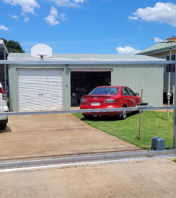 after Galvanised Pipe-Galvanised Sliding Gate – Slide Gate + Motor, Harristown