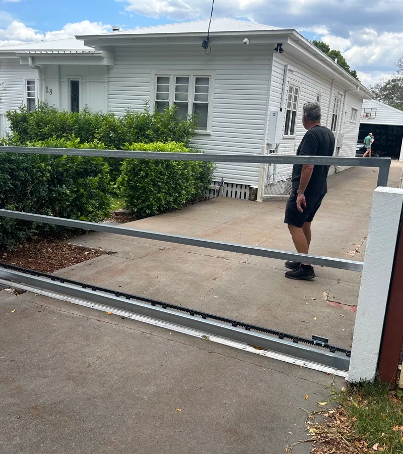 after Galvanised Pipe-Galvanised Sliding Gate – Slide Gate + Motor (warranty weld), South Toowoomba