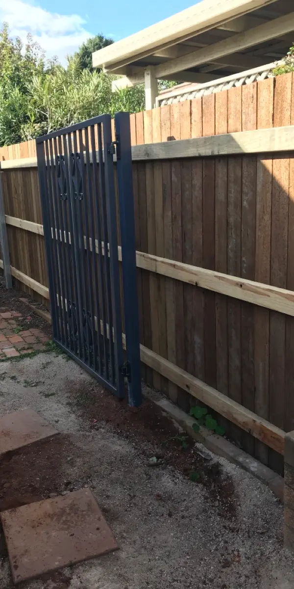 after Ironstone Powder-coated Aluminium Swing Gate – Swing Gate, Rangeville