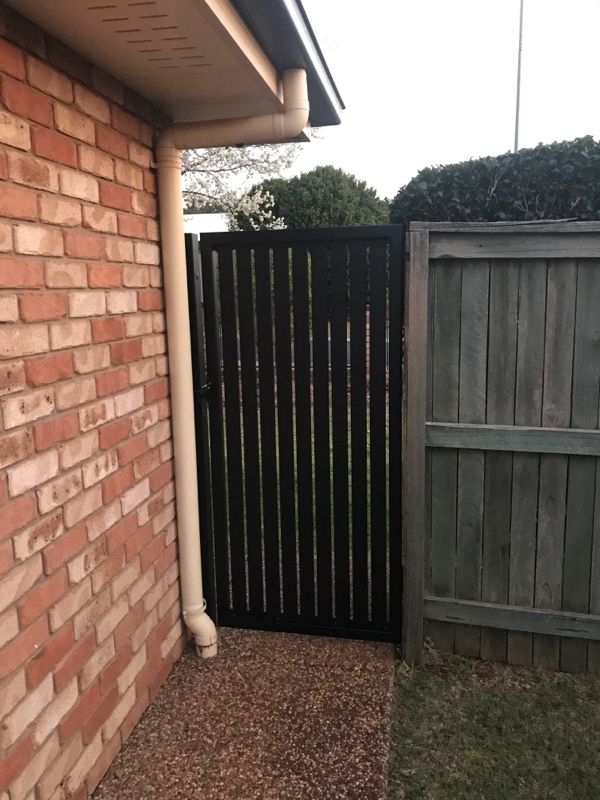 after Black Powder-coated Steel Swing Gate – Personal Access Gate, Rangeville