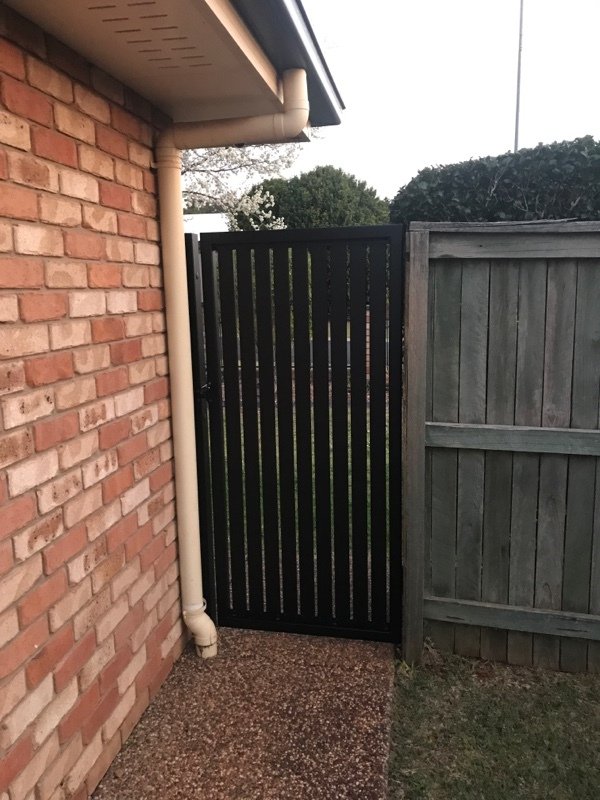 after Black Powder-coated Steel Swing Gate – Personal Access Gate, Rangeville