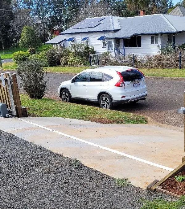 after Wood-look Galvanised + Timber Cladding Sliding Gate – Gate + Motor, South Toowoomba