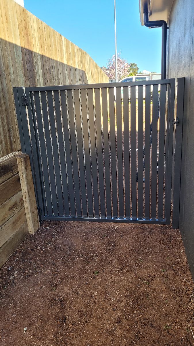 after Monument Powder-coated Aluminium Swing Gate – Gate + Motor, Middle Ridge