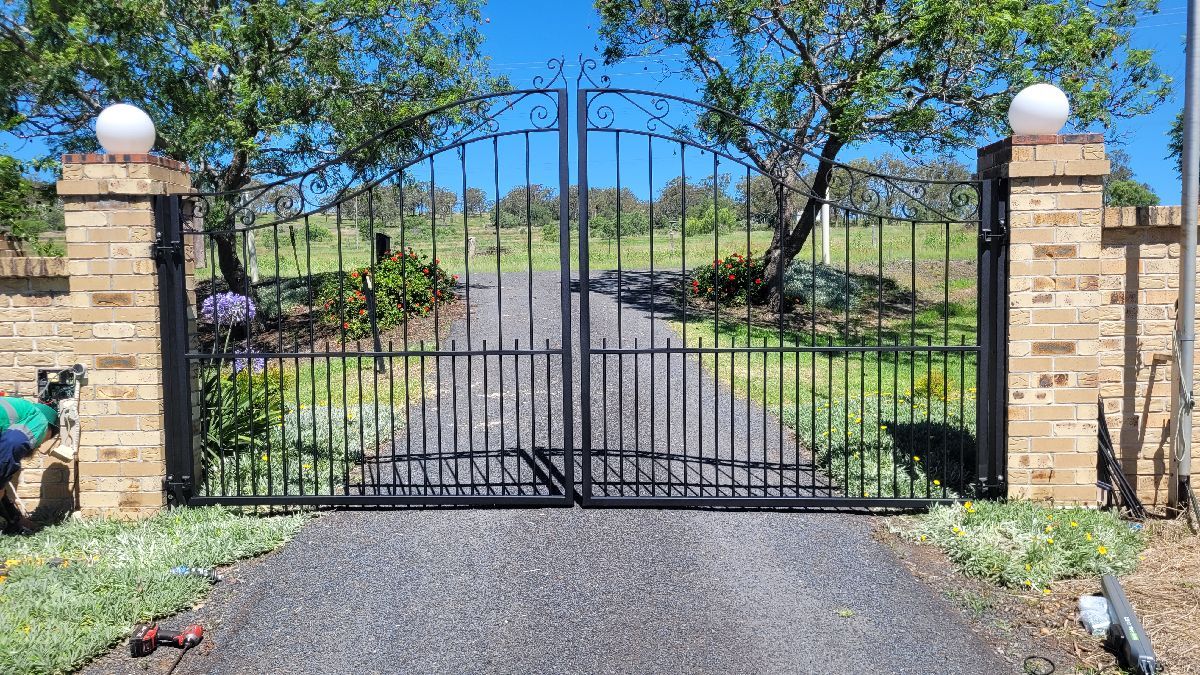 after Black Powder-coated Steel Swing Gate – Gate, Vale View