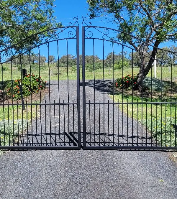 after Black Powder-coated Steel Swing Gate – Gate, Vale View