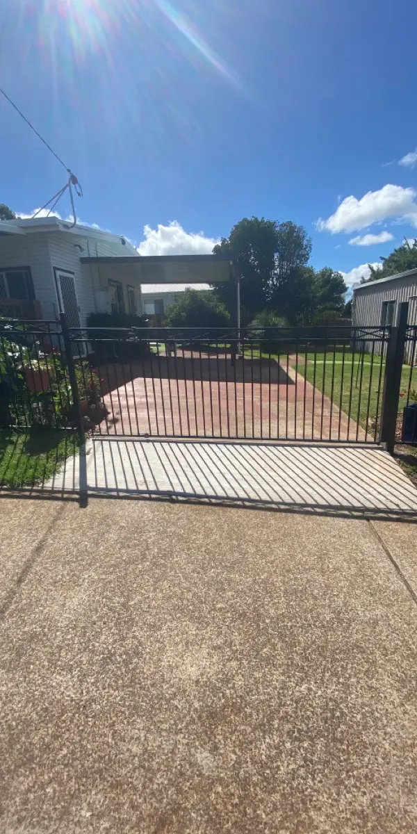 after Black Powder-coated Steel Swing Gate – Swing Gate + Motor, Rangeville