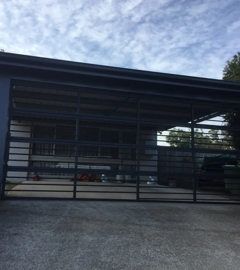 after Black Powder-coated Aluminium Swing Gate – Bar Grille (Carport - 2520x5870 + Merlin Elite Motor), Prince Henry Heights