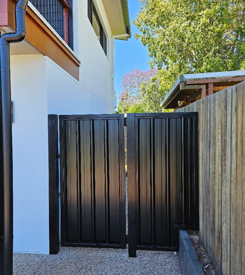 after Black Powder-coated Aluminium Swing Gate – Gate/Fencing, North Toowoomba