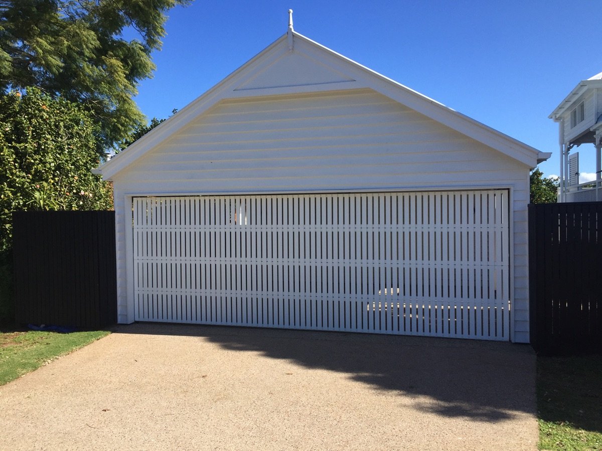 after White Powder-coated Steel Custom Door – Bar Grille, East Toowoomba
