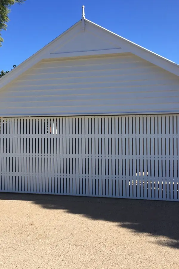 after White Powder-coated Steel Custom Door – Bar Grille, East Toowoomba