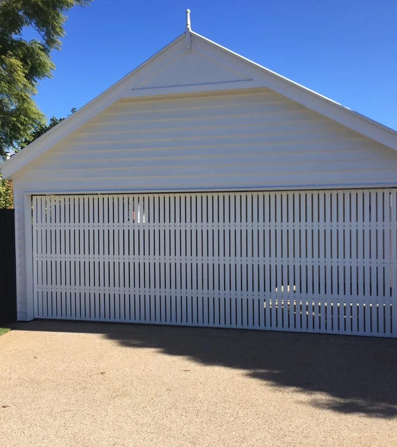 after White Powder-coated Steel Custom Door – Bar Grille, East Toowoomba
