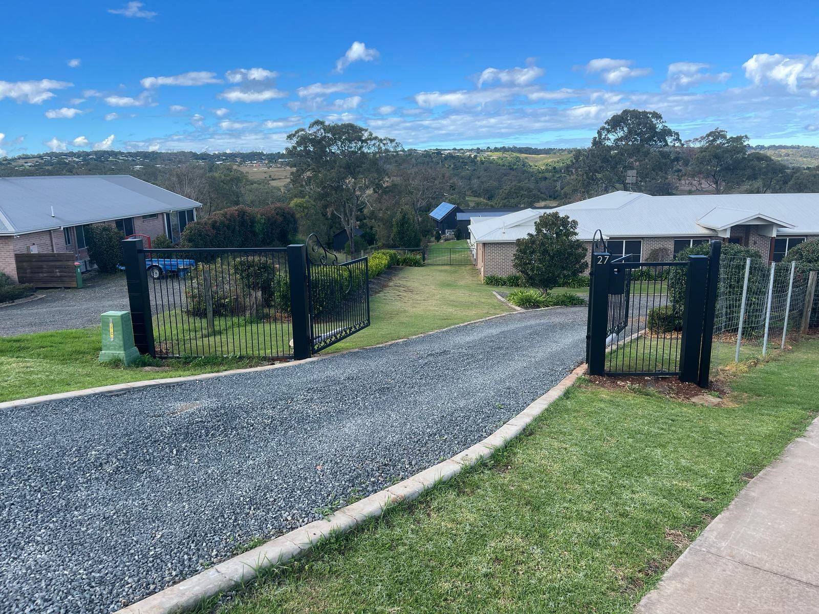 after Black Wrought Iron Swing Gate – Service Job - Posts, Gowrie Junction
