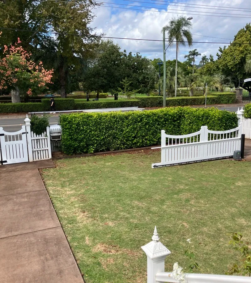 after White Powder-coated Aluminium Sliding Gate – Aluminium Sliding Gate, Newtown