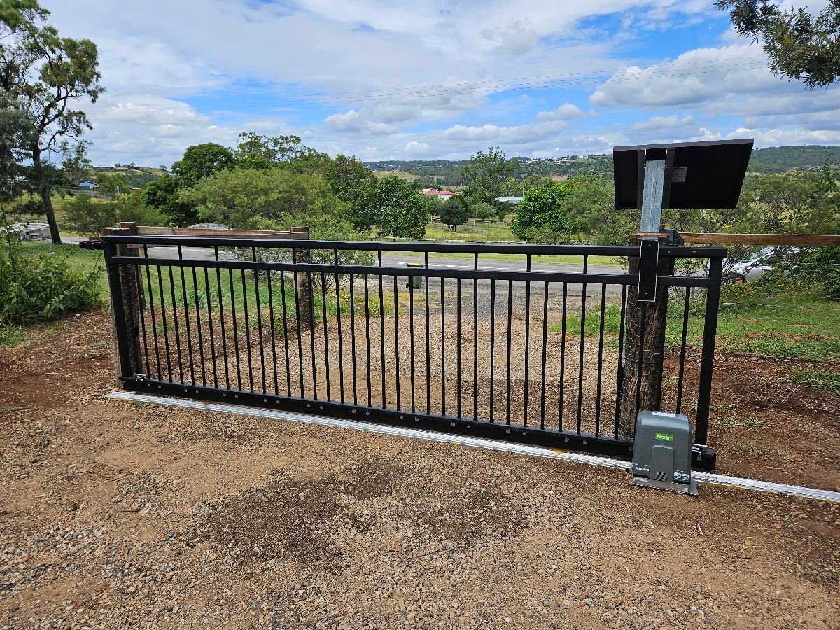 after Black Powder-coated Aluminium Sliding Gate – Swing Gate + Motor, Gowrie Junction