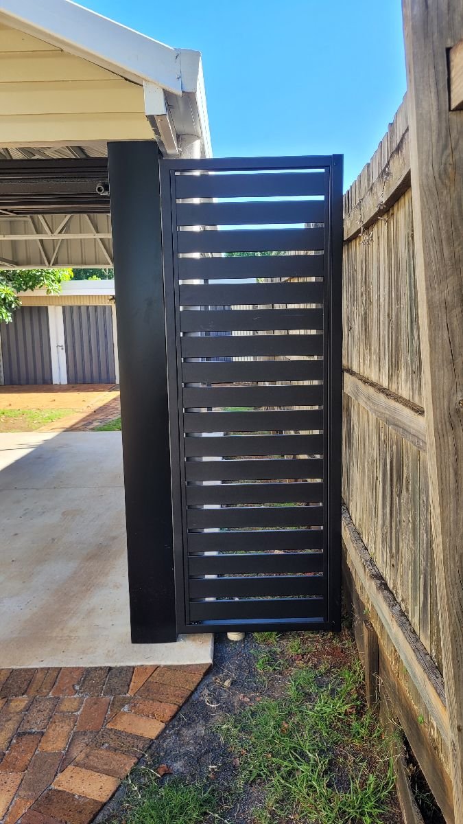 after Black Pro-Texture Black Swing Gate – Bar Grille + Motor, Newtown
