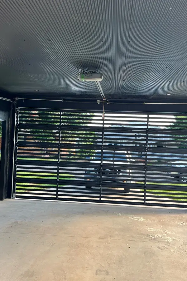 in progress Black Powder-coated Aluminium Custom Door – Ventilated Door, East Toowoomba