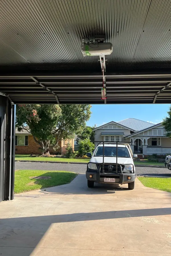after Black Powder-coated Aluminium Custom Door – Ventilated Door, East Toowoomba