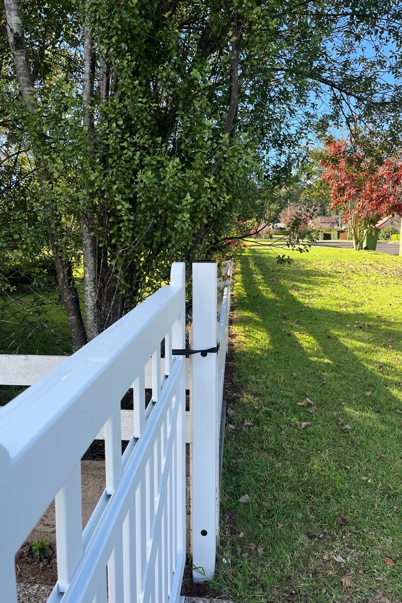 after White Powder-coated Aluminium Sliding Gate – Slide Gate + PA, Mount Lofty