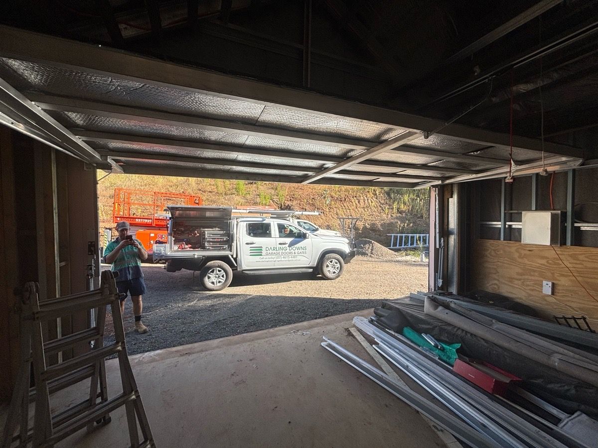 after Black Colorbond Steel Tilt Door – Tilt door quote, Mount Lofty