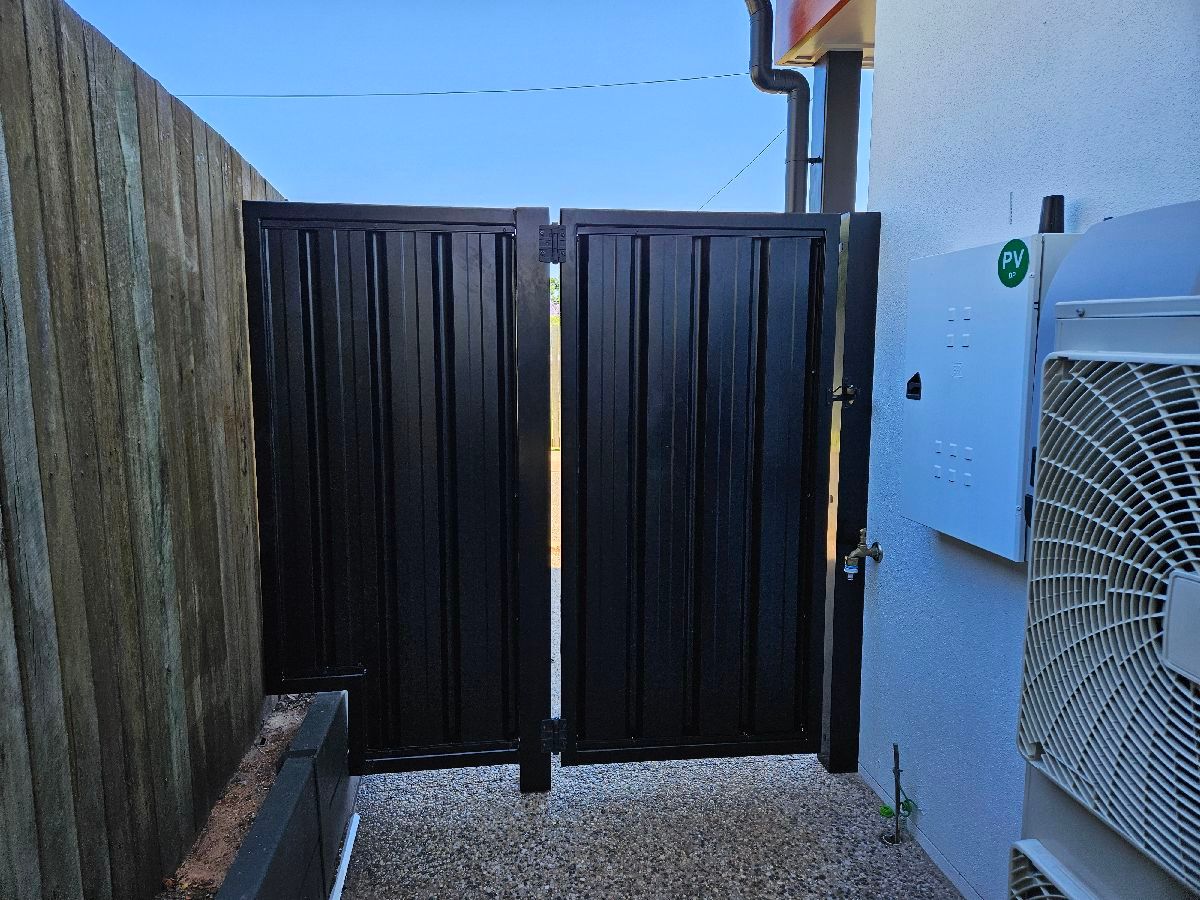 after Black Powder-coated Aluminium Swing Gate – Gate/Fencing, North Toowoomba