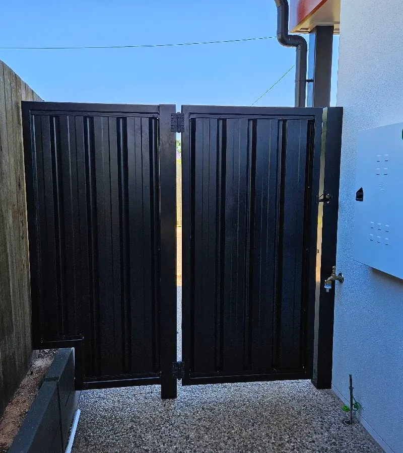 after Black Powder-coated Aluminium Swing Gate – Gate/Fencing, North Toowoomba
