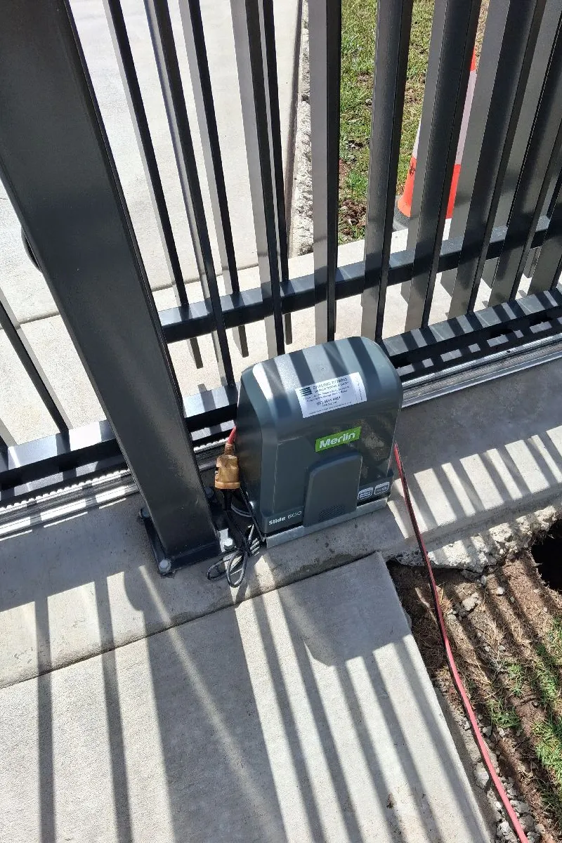 after Black Powder-coated Aluminium Motor – Slide Gate + Motor, Withcott