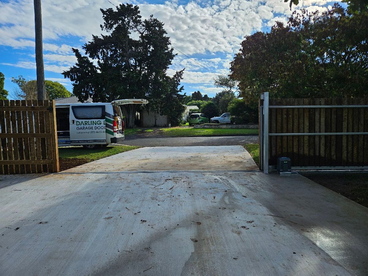 after Wood-look Timber Sliding Gate – Fencing, South Toowoomba