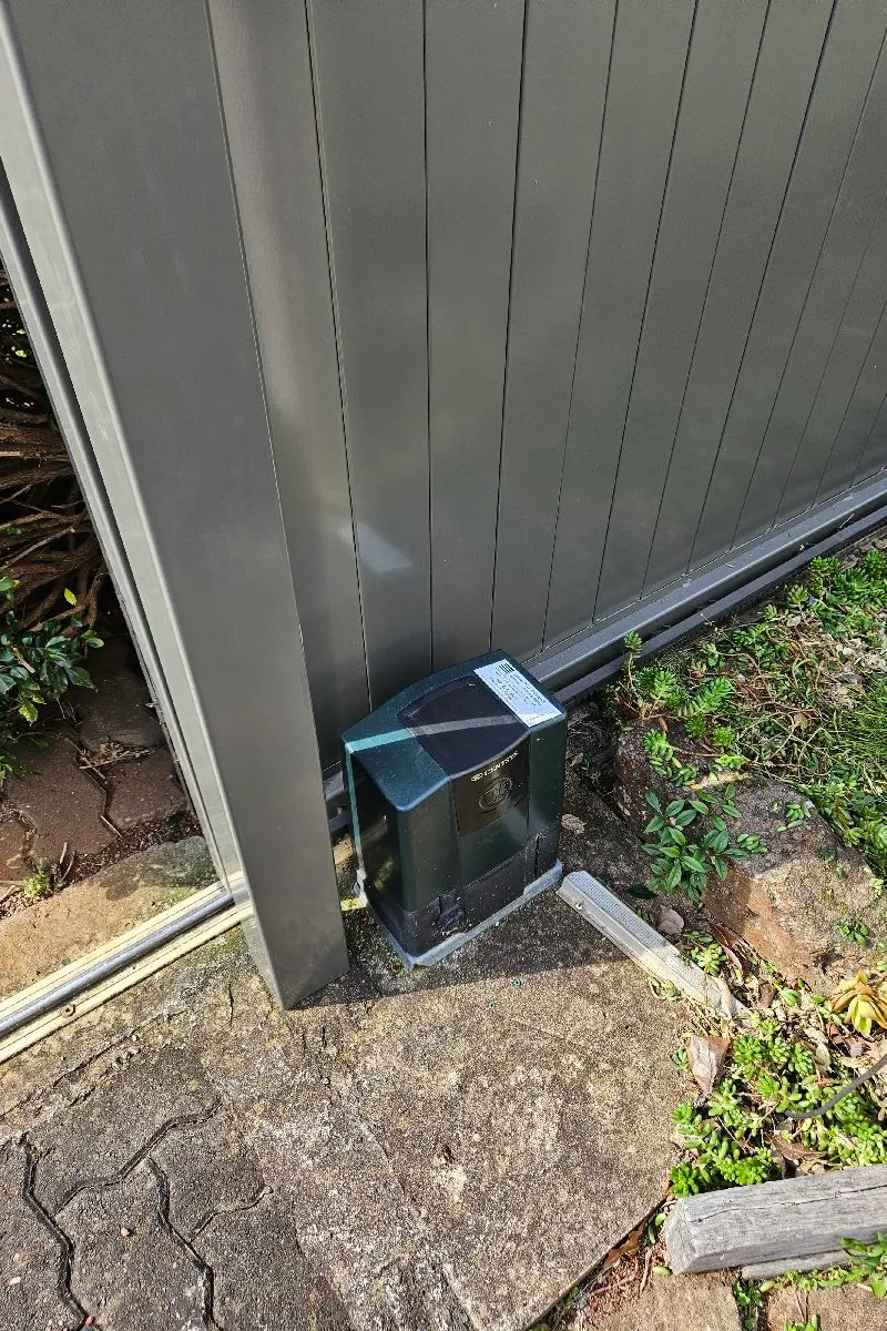 after Woodland Grey Powder-coated Aluminium Sliding Gate – Replace Sliding Gate, Centenary Heights