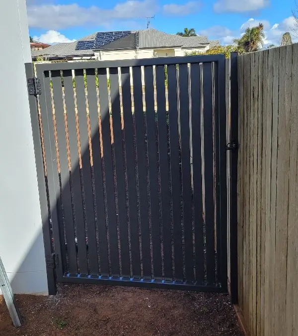 after Monument Powder-coated Aluminium Swing Gate – Gate + Motor, Middle Ridge