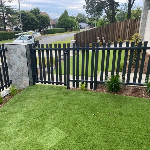 after Black Powder-coated Aluminium Custom Door – Ali Fence & Gate (Unit 1), Mount Lofty