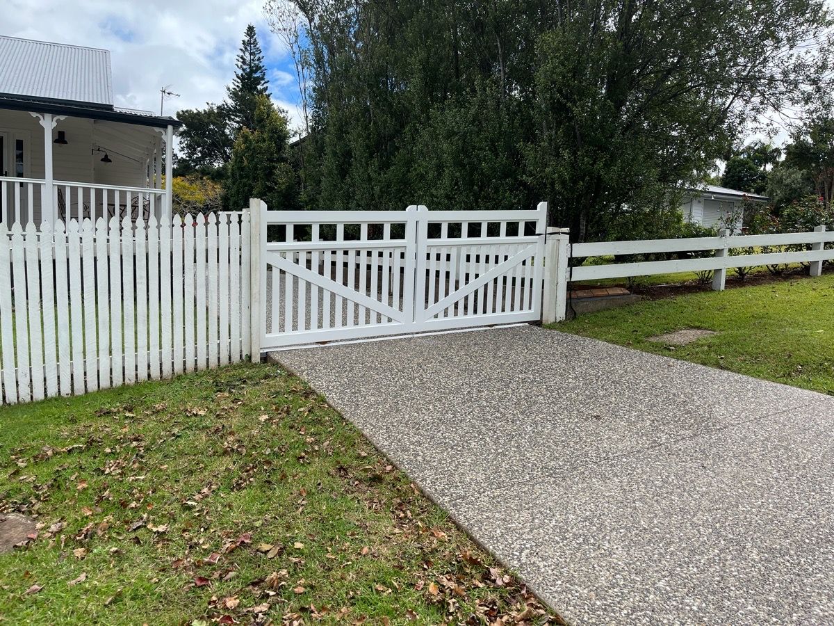 after White Powder-coated Aluminium Sliding Gate – Slide Gate + PA, Mount Lofty