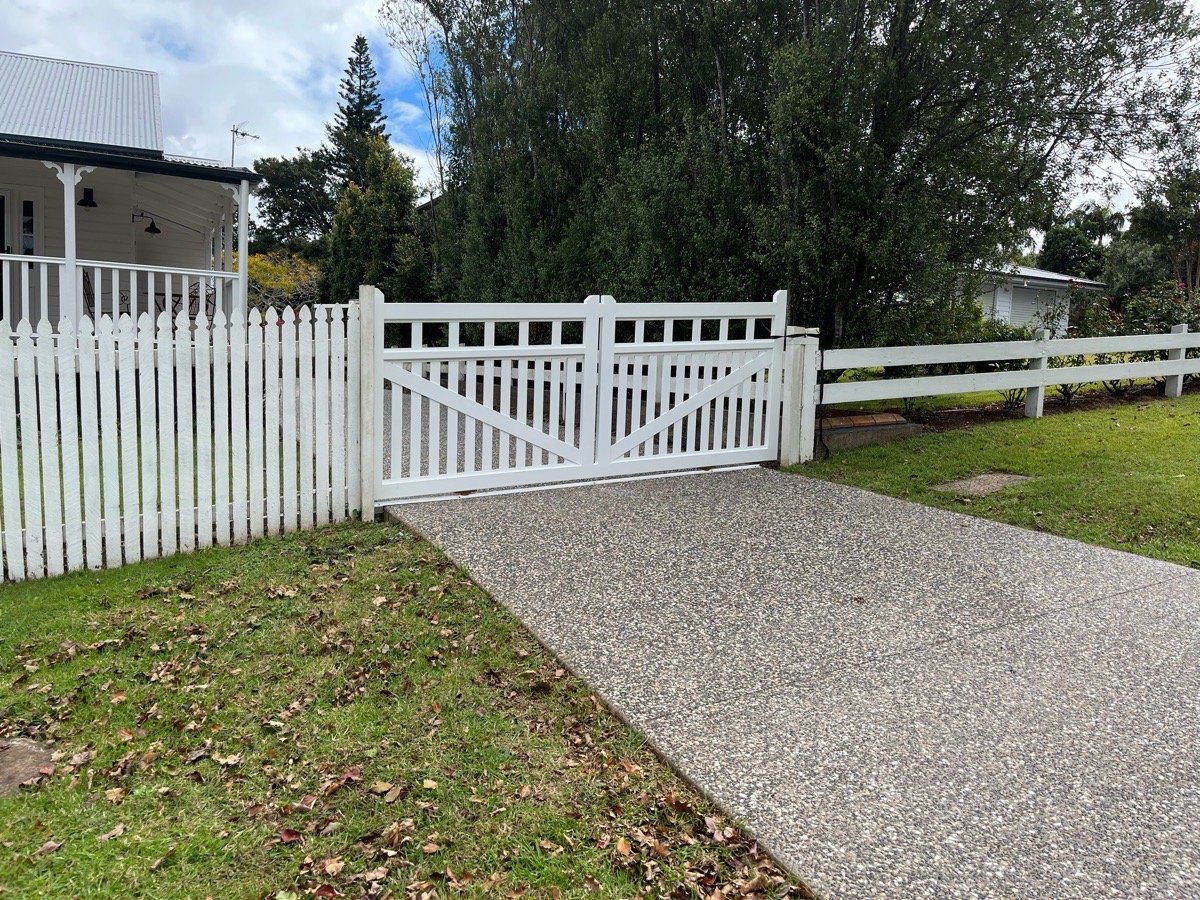 after White Powder-coated Aluminium Sliding Gate – Slide Gate + PA, Mount Lofty