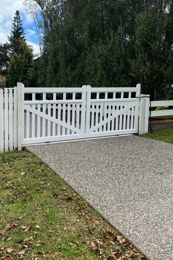 after White Powder-coated Aluminium Sliding Gate – Slide Gate + PA, Mount Lofty