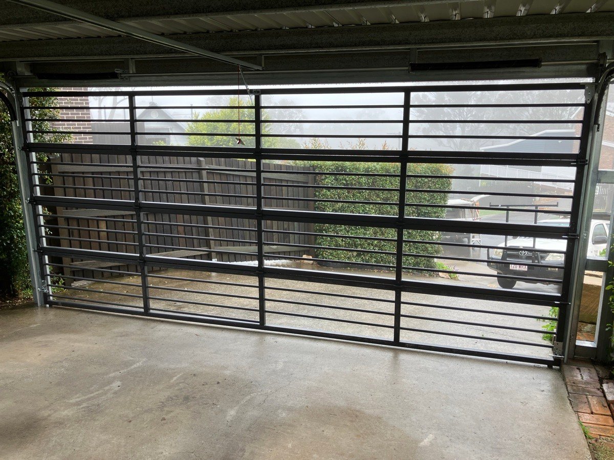 after Black Powder-coated Aluminium Swing Gate – Bar Grille (Carport - 2520x5870 + Merlin Elite Motor), Prince Henry Heights