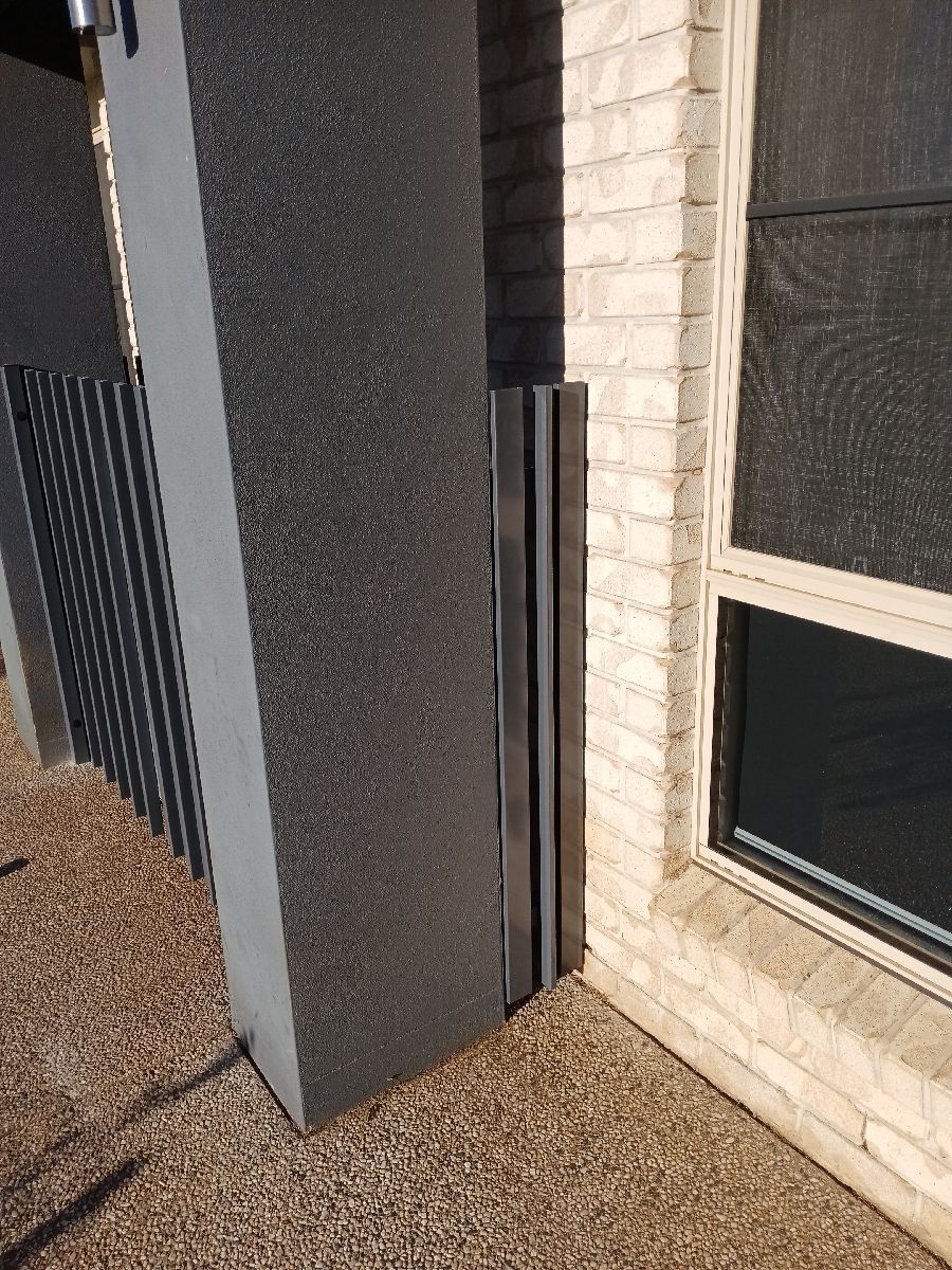after Ironstone Powder-coated Steel Swing Gate – PA Gate + infill, Gatton