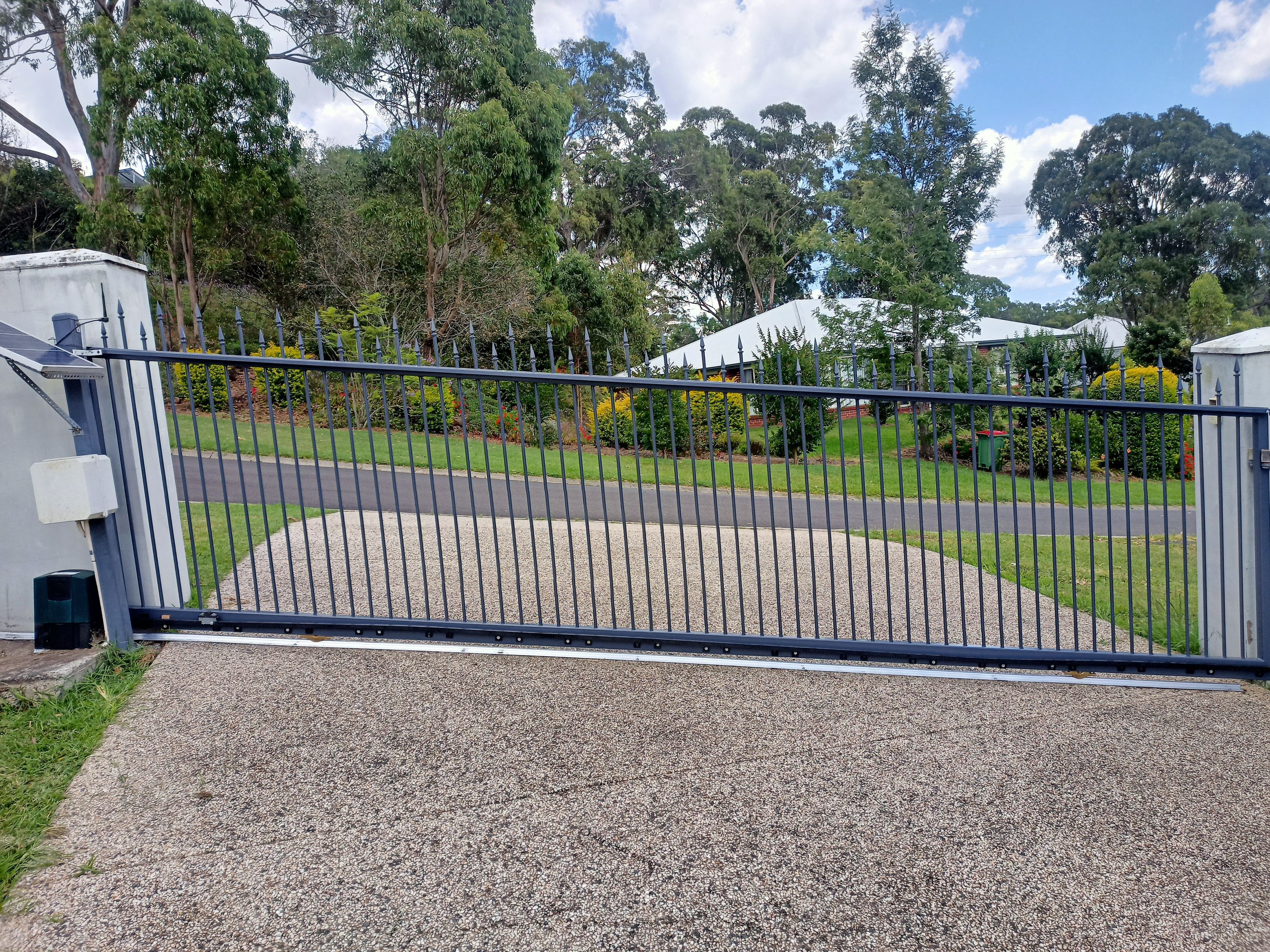 after Basalt Powder-coated Aluminium Sliding Gate – Aluminium Slider Spear, Preston