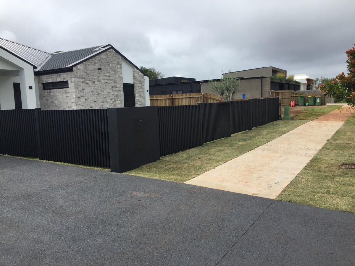 after Black Powder-coated Aluminium Swing Gate – Pool Gates + Infills, Middle Ridge