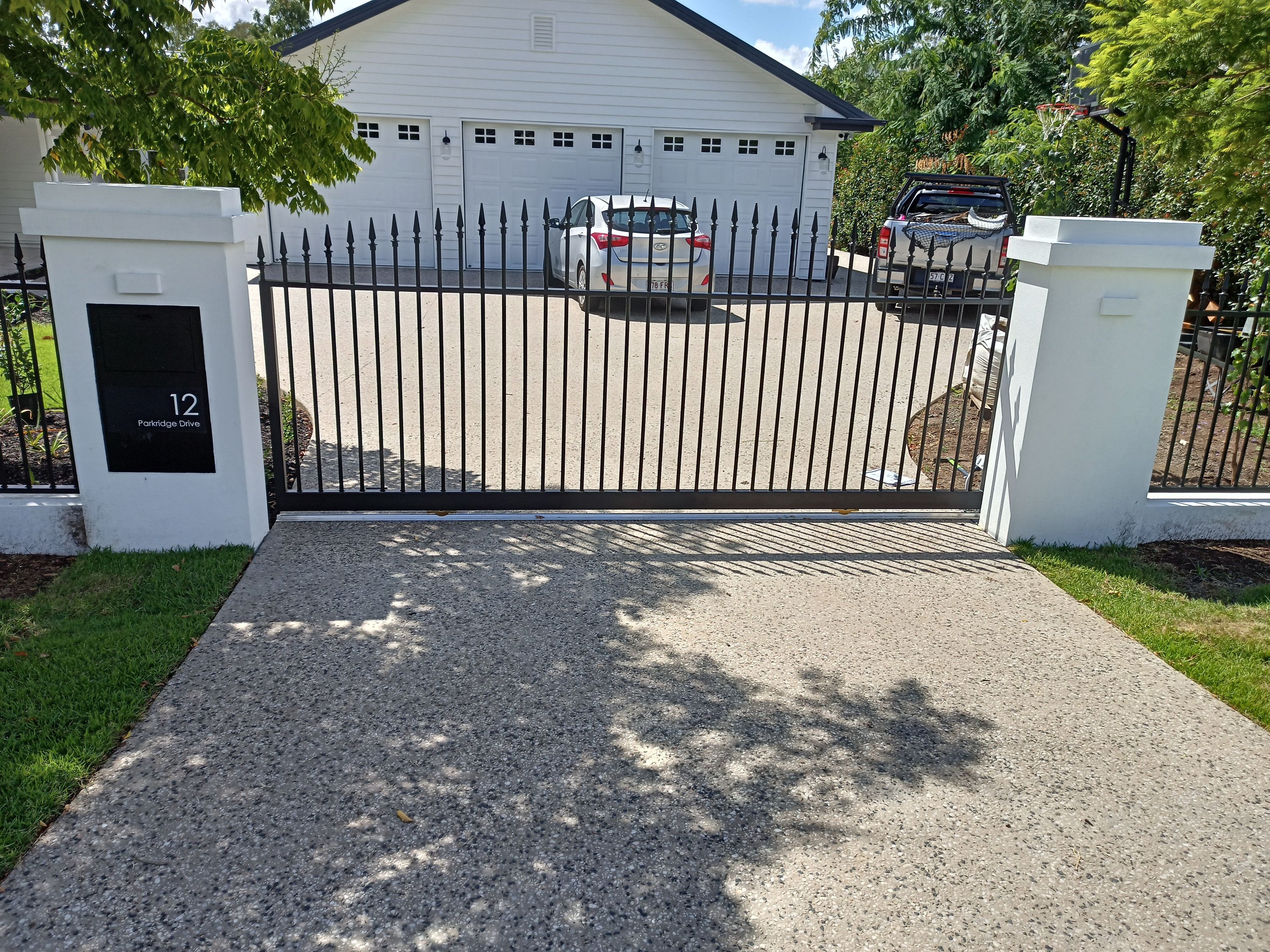 after Black Mannex Black Aluminium Sliding Gate – Gate & Fencing, Withcott