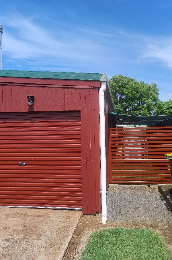 after Mocha Powder-coated Aluminium Custom Door – Fencing, Oakey