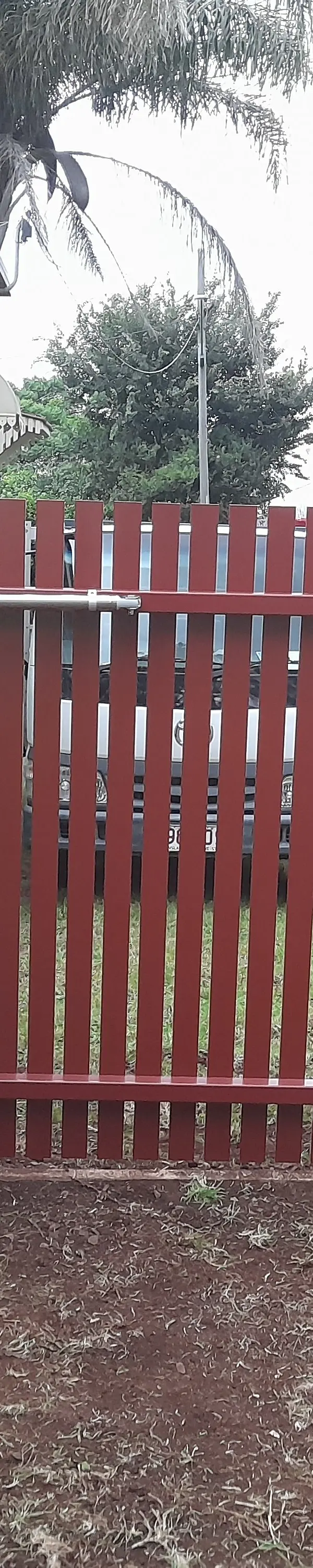 after Manor Red Powder-coated Aluminium Swing Gate – Aluminium Swing Gate + Motor, Mount Lofty