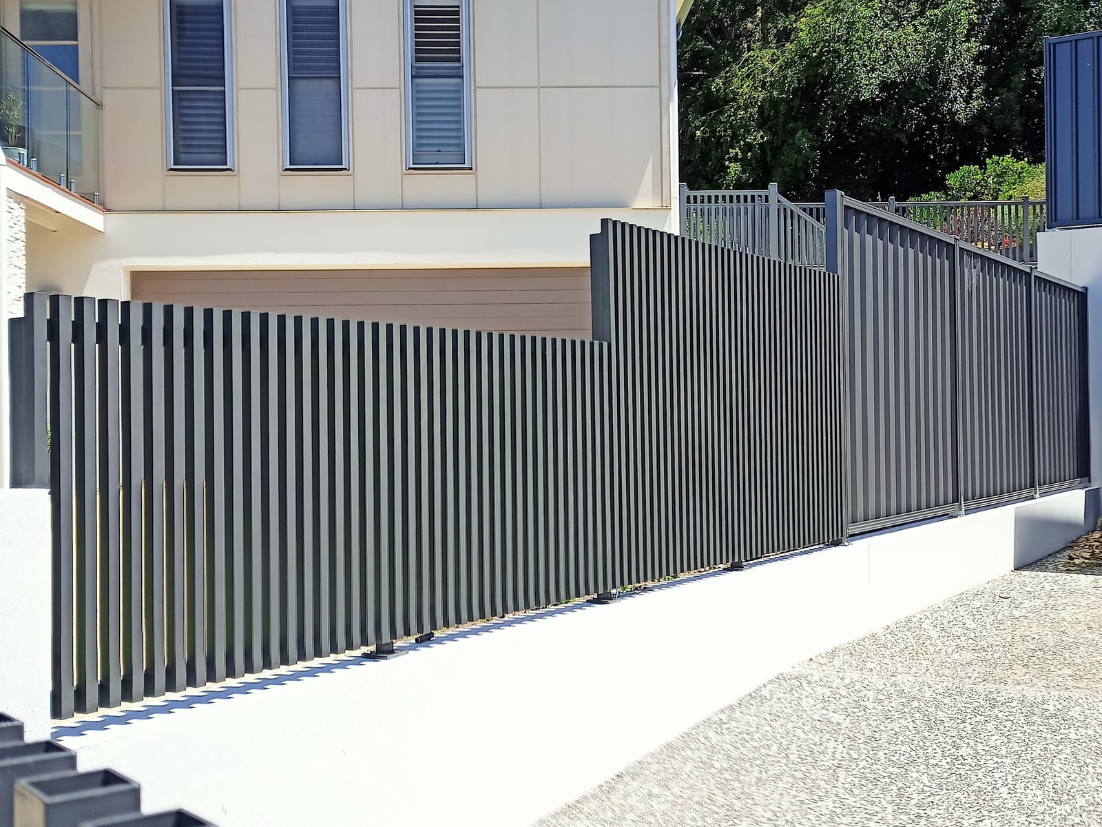 after Monument Powder-coated Aluminium Sliding Gate – Aluminium Sliding gate, Prince Henry Heights